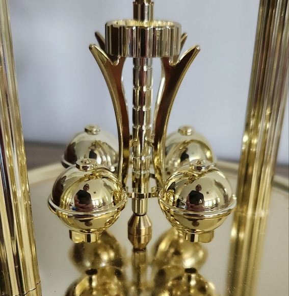 ⏰ Chronos Gold Glass Dome Anniversary Mantel Clock – Rotating Pendulum, Elegant - Picture 11 of 15